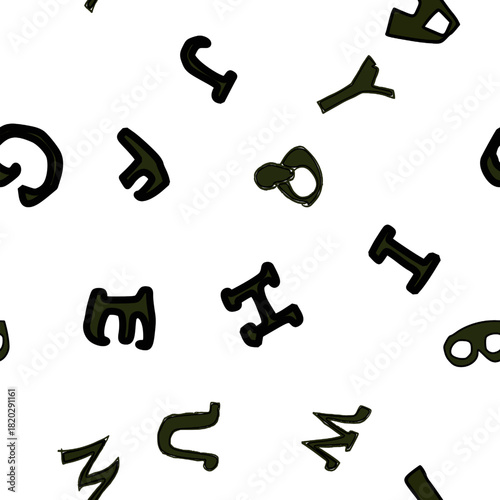 seamless pattern black and white English's alphabet, alphabet A B C D E F G H I J K L M N O P Q R S T U V W X Y Z