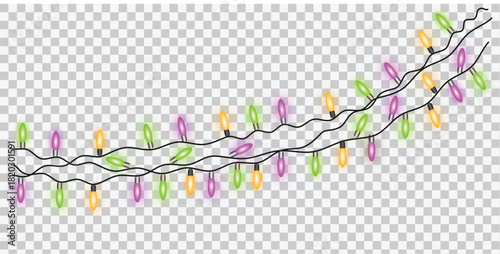 Vibrant decorative string lights for festive holiday celebration