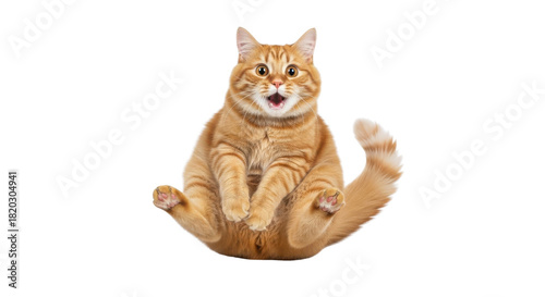 Whole ripe fresh pineapple fruit standing upright isolated on a clean white background