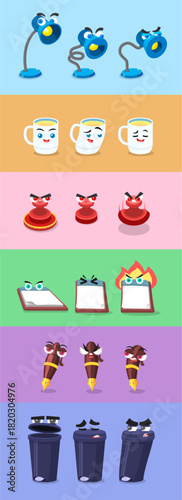 办公室物品卡通拟人