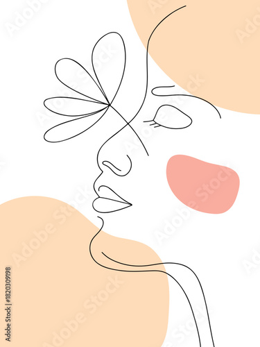 Stylized hand-drawn wall art_005