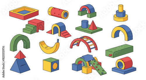 Kids indoor play equipment for active learning and creative play space