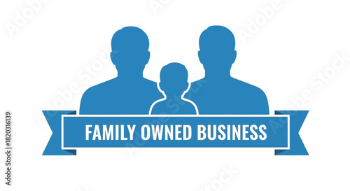 Family owned business logo with confident leadership and trusted values
