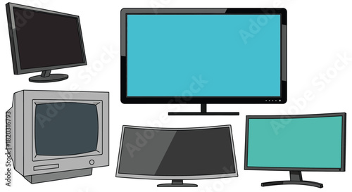 Modern computer monitors showcase evolution of display technology