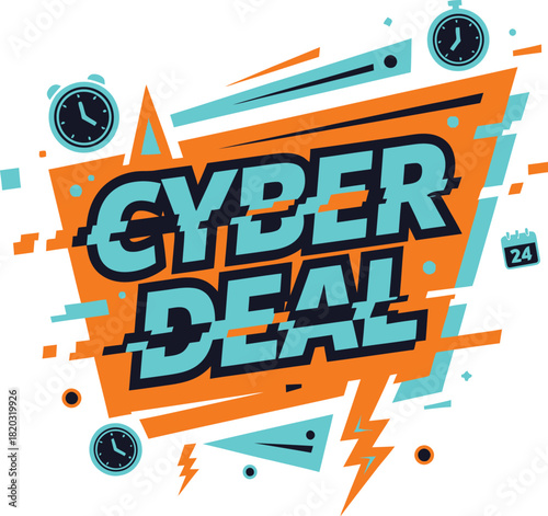 Modern abstract banner advertisement design with bold colors