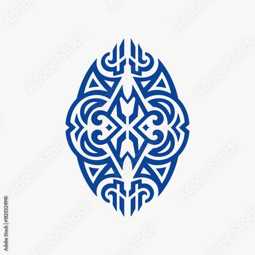 Intricate tribal mandala ornament on a white background. Vector Sign for Banner, Logos, Labels, tattoo, and Icons.