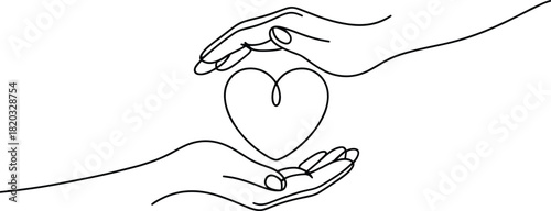 Two hands gently holding a heart shape care love
