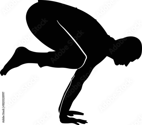 Push-Up Exercise Silhouette – Fitness Body Training