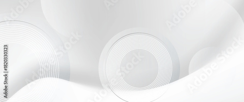 An abstract background with overlapping circle graphics. Numerous elegant, thin circles are scattered throughout the image, giving it a flat yet deep feel.