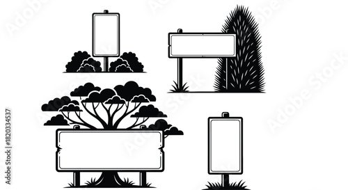 Vector blank sign template collection for business advertising use