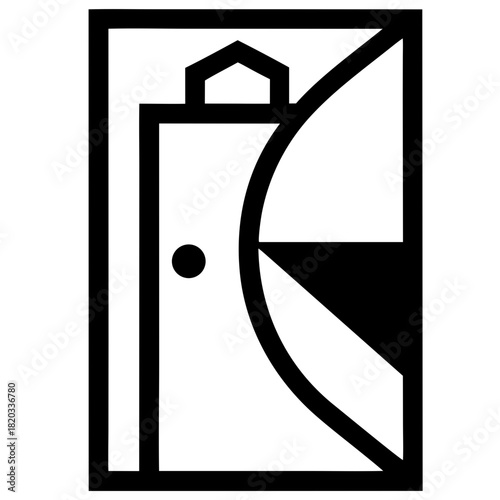 Whimsical Hostel Door And Lunch Doodle Logo