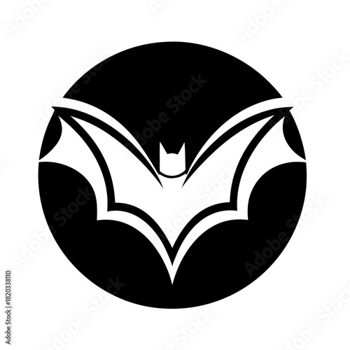 Ink Drawn Bat Logo For Comic Book Publisher