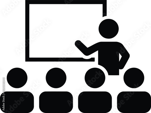 Teaching presentation icon Vector