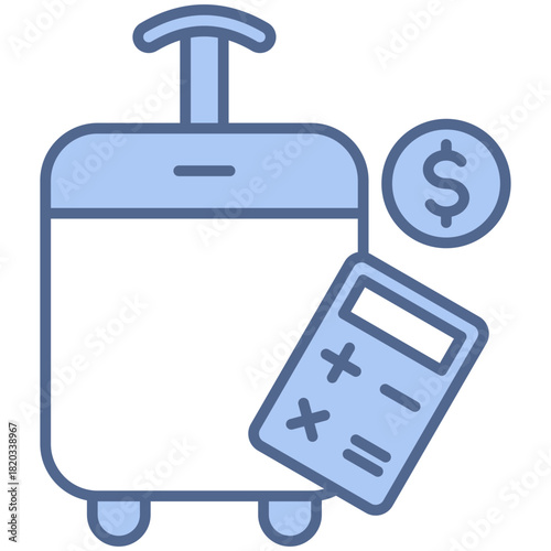 Cost Travel Blue Icon