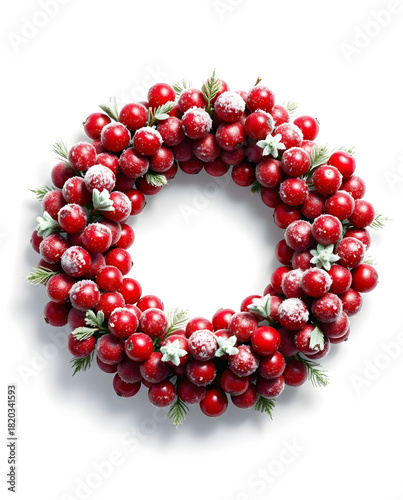 christmas wreath with snowflakes
