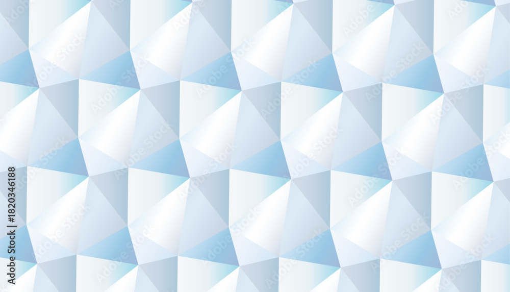 Obraz premium Geometric Ice Blue Polygon Pattern Background