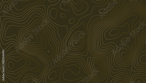 Golden Topographic Line Pattern Abstract Background
