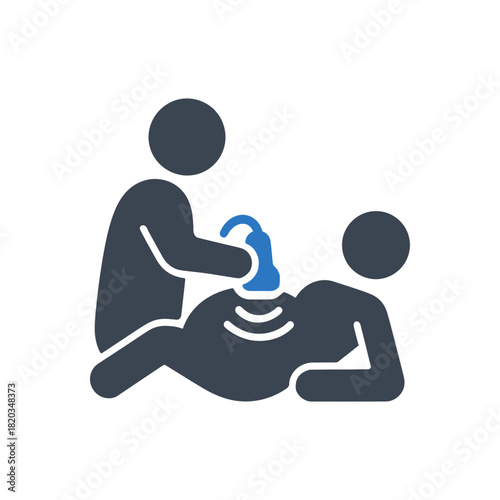 Pregnancy ultrasound scan checkup icon