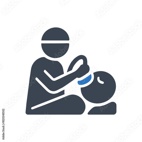 Anesthesia mask surgery preparation icon