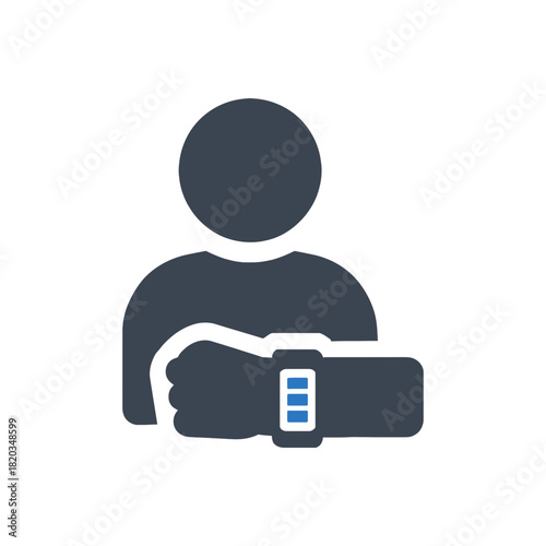 Wrist blood pressure monitor icon