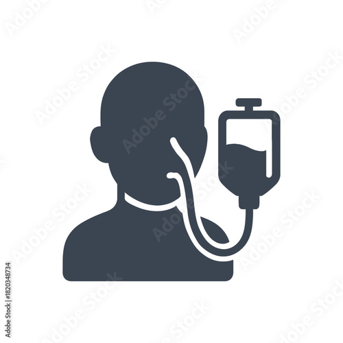 Nasal feeding tube patient icon