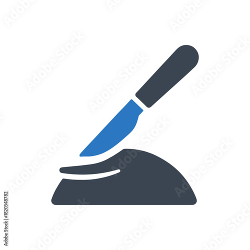 Surgeon scalpel skin incision icon