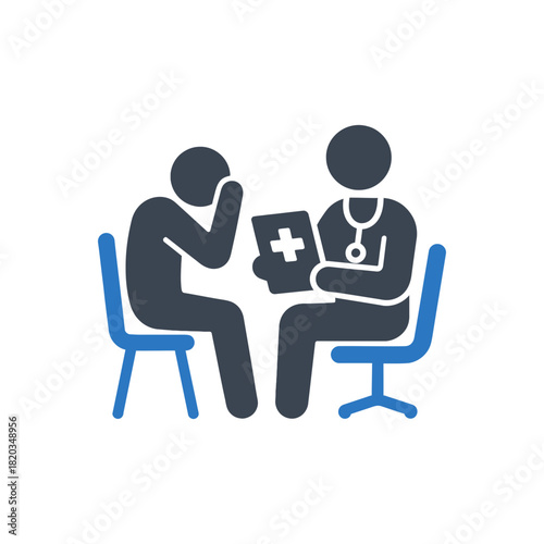 Mental Health Patient Consultation Icon