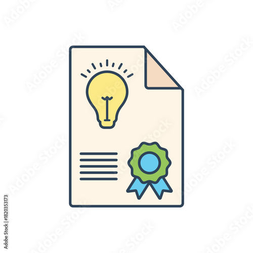 Colorful icon for patent development