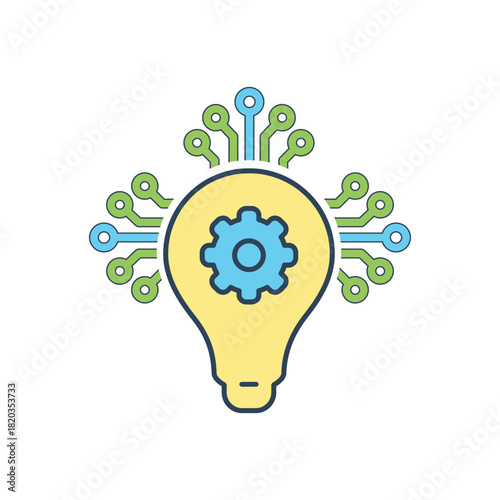 Colorful icon for technology breakthrough