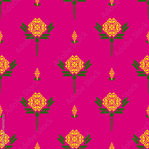 beautiful pixel tribal pattern inspired by each native pixel fabric like wayuu African native American southeast Asian traditional textile Thai silk pattern Aborigine Australian and Columbian fabric