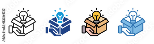 Imagination icon set multiple style collection