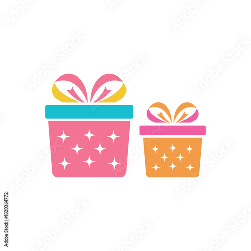 Colorful icon for gift box