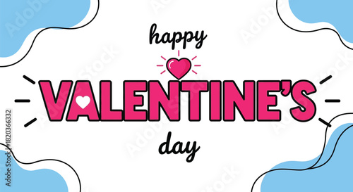 Celebrate happy Valentine's Day with this cute greeting card design