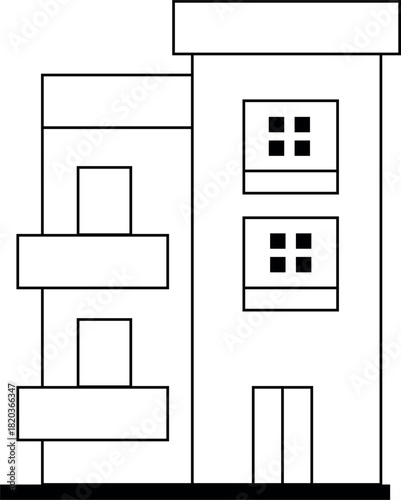 vector illustration of a modern house