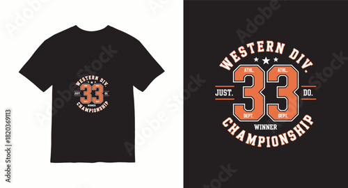 varsity style t-shirt design