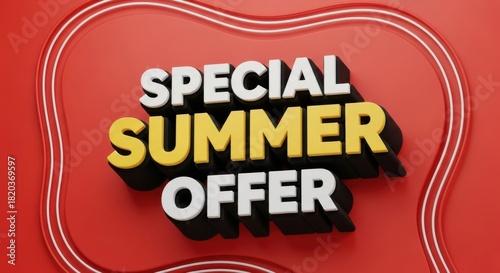Exciting Special Summer Offer Promotional Discount Sales Event