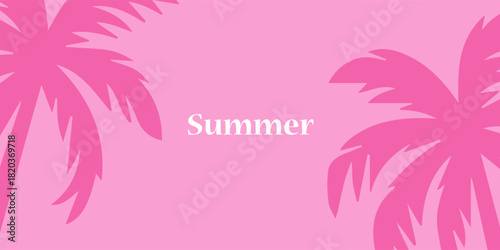 Summer greeting clipart banner poster set. spring tropical leaves with orange,strawberry, avocado, collection summer or spring poster in colorful abstract background