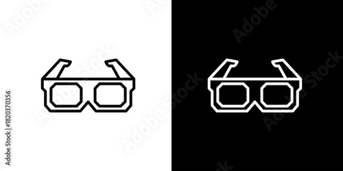 Eye Protection Icon of Safety Glasses for Construction and Lab Work