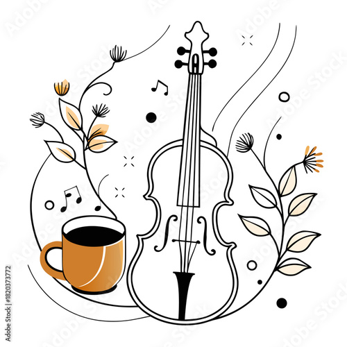 musical background with musical notes