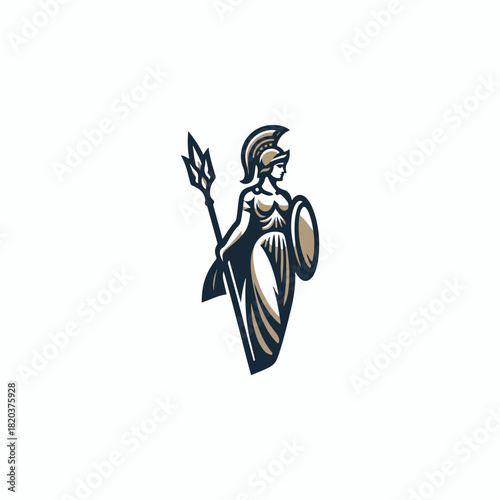 Athena Goddess of War Logo