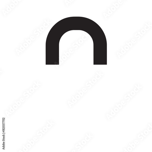 Minimalist black arch symbol on white background suitable for logo and branding use.