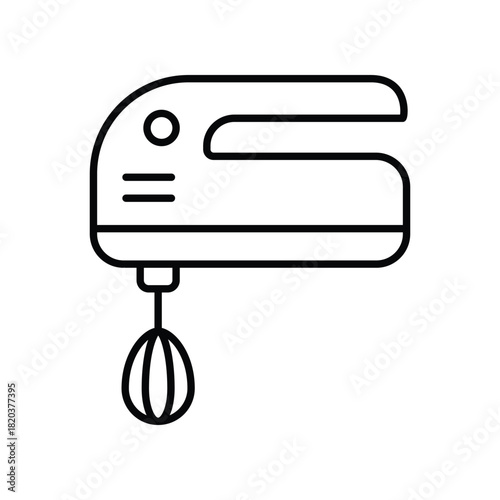 Kitchen Utensil Hand Mixer Icon Vector Design