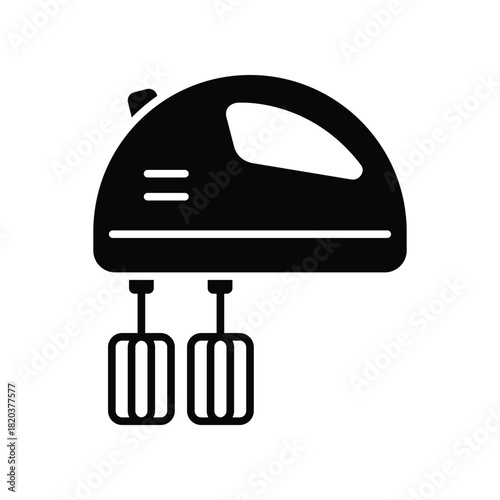 Kitchen Utensil Hand Mixer Icon Vector Design
