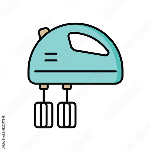 Kitchen Utensil Hand Mixer Icon Vector Design
