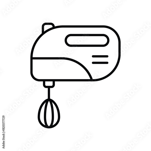 Kitchen Utensil Hand Mixer Icon Vector Design