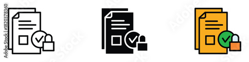 Right to access icon vector. safeguarding data with encryption and approval symbol. vector illustration.