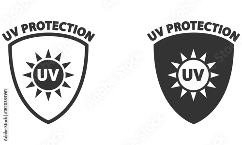 Uv protection icon anti uv symbol vector illustration