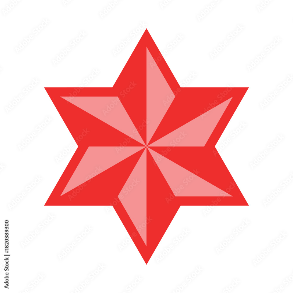 Fototapeta premium Star Shape Decoration Icon Template Illustration Design