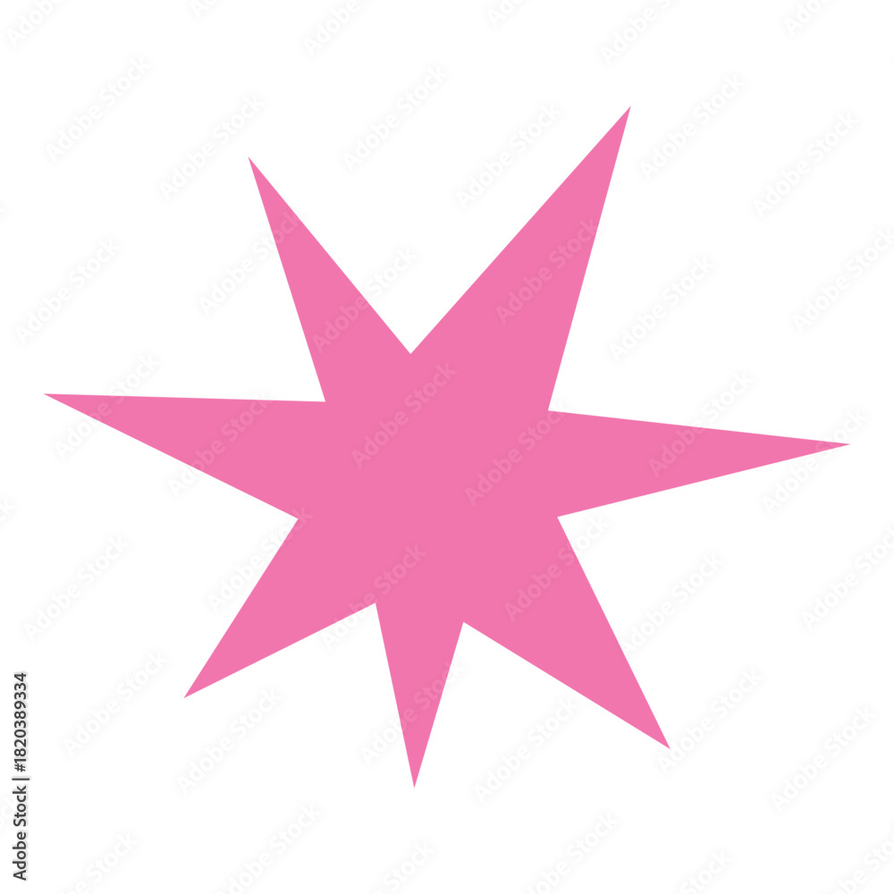 Obraz premium star sparkle doodle decoration template illustration design