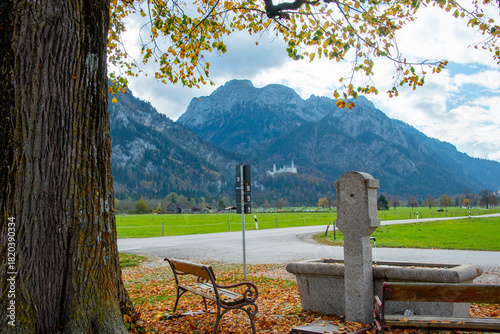 Fountain in St Coloman Church in Bavaria - Germany